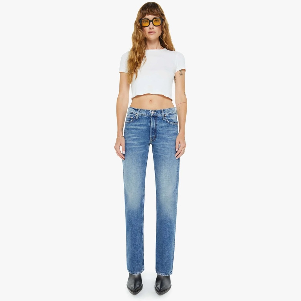 NWT MOTHER SUPERIOR $288 The Reifler mid rise straight leg in Early Blue size 26